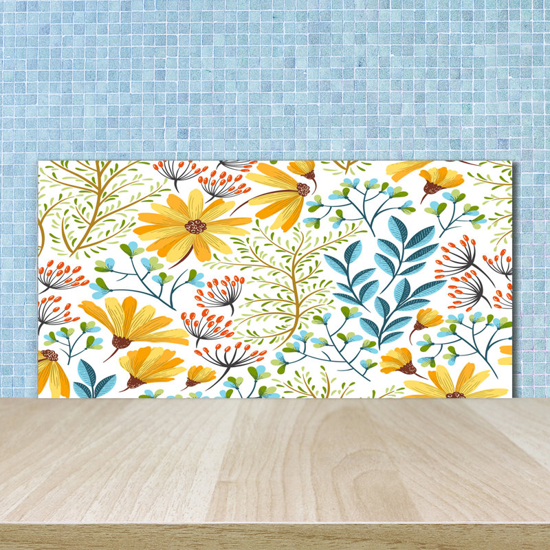 50cm W x 100cm L Glass Peel and Stick Panel