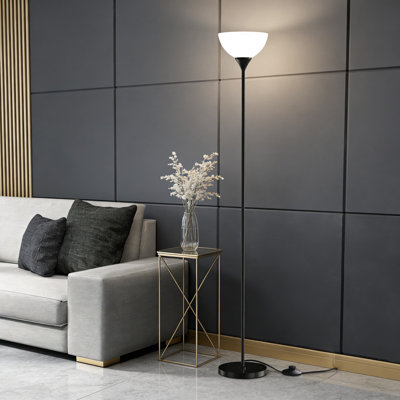 Lampe torchère moderne avec télécommande, luminosité et température de couleur réglables, ampoule à DEL à intensité variable incluse pour le salon et la chambre à coucher