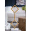 Table Decor  Set of 2  14" x 5" x 3"  Gold/White