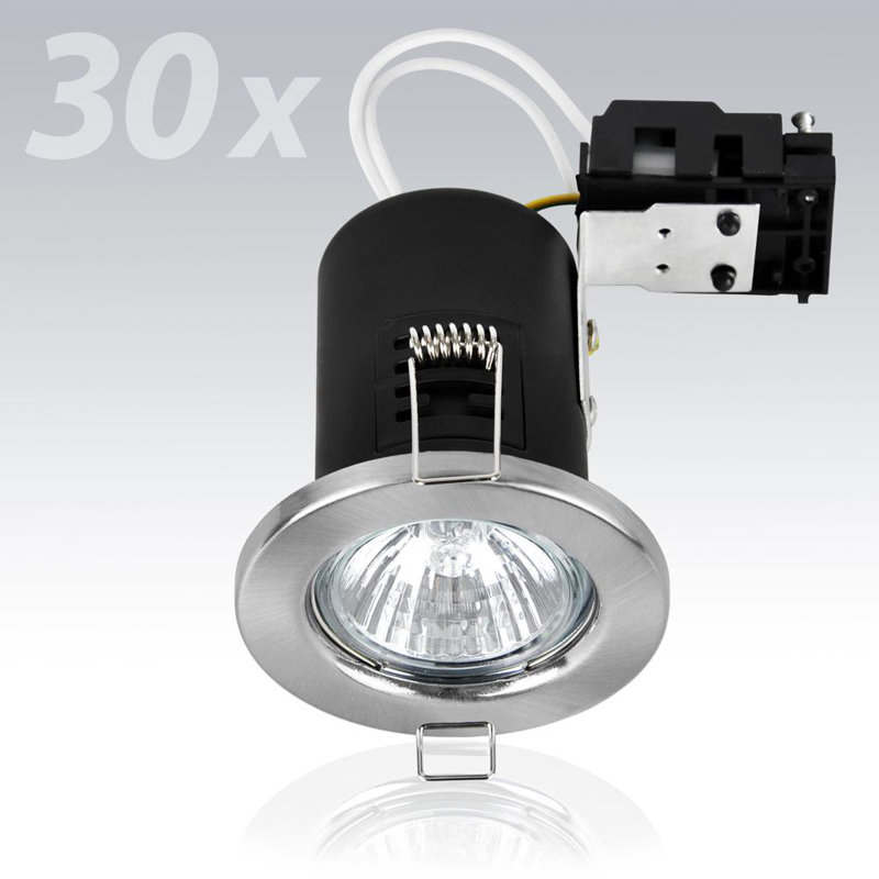 Fire Rated 3.15" Recessed Lighting Kit, Satin Nickel