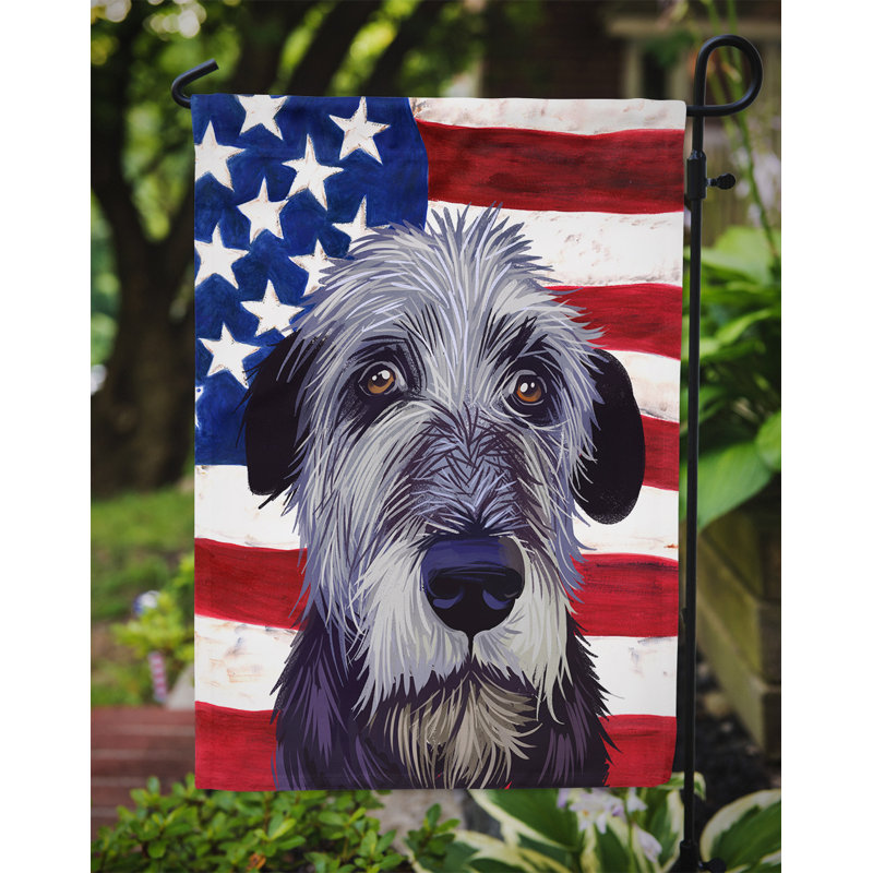 Polyester à 2 côtés 15 x 11 po drapeau de jardin, Lévrier irlandais