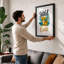 Wild Cute Leopard Modern 1 Piece Single Picture Frame Wall Art-136550453-136550455