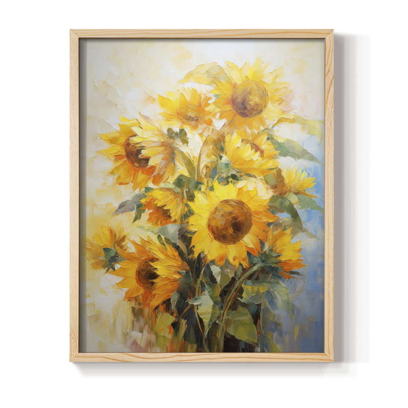 Reproduction encadrée FLORAL Series CDLV - bois massif, H 11 po x l 9 po