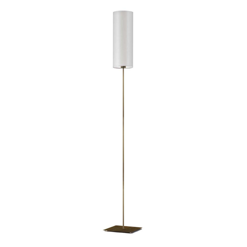 Florencja 165cm Traditional Floor Lamp, Antique Gold, Light Grey