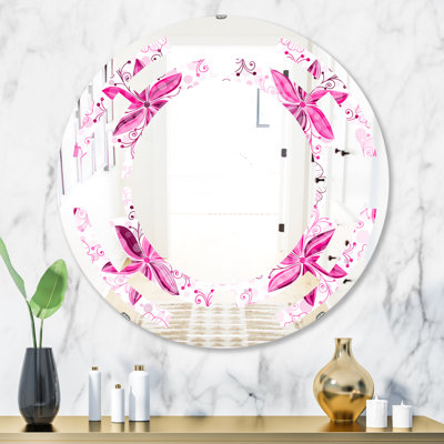 Space Abstract Geometric Pattern, Patchwork Quilting Modern Frameless Wall Mirror