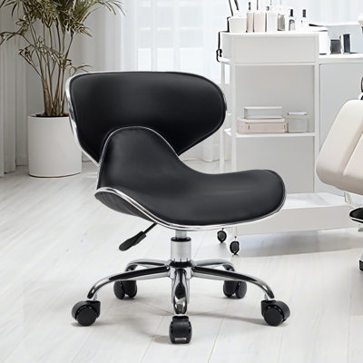 Swivel & Adjustable Pedicure Stool - Ergonomic Nail tech Chair for Salon Professionals, Comfortable Pedicure Chair with Smooth Rotation