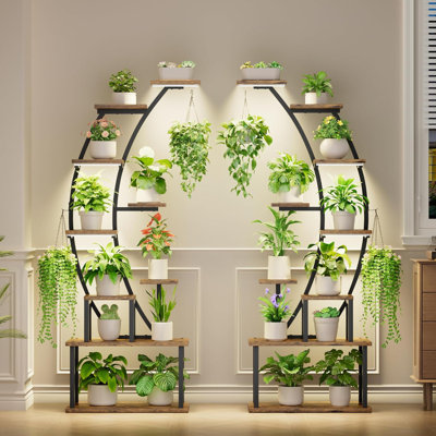 2 pièces 62,9 pouces de hauteur avec porte-plante à 9 niveaux