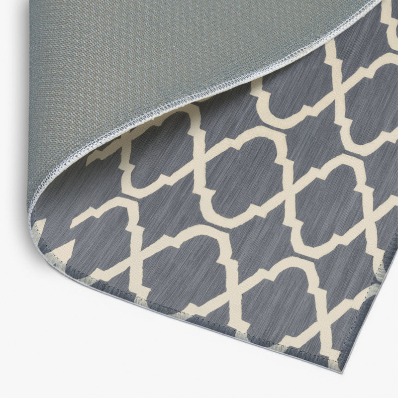 Tapis gris intérieur et extérieur Trellis, Rectangulaire 8 pi x 10 pi