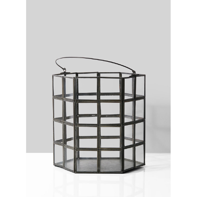 Lanterne en fer hexagonale