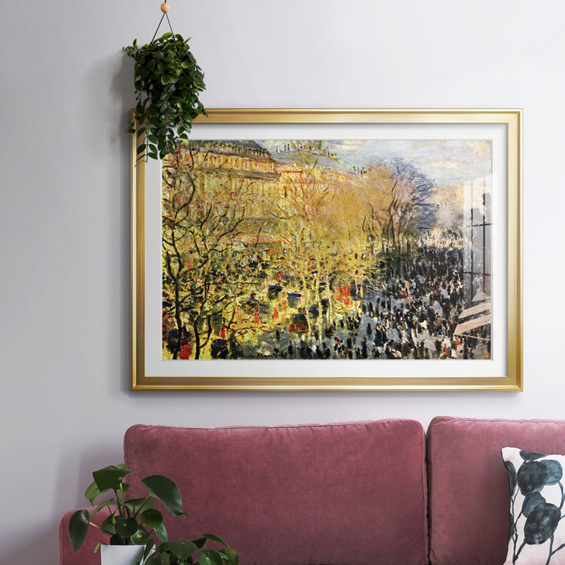 Boulevard des Capucines à Paris, Or, H 15 po x l 21 po x P 1,5 po
