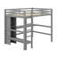 Lit mezzanine avec tablettes multifonctionnelles et bureau sous le lit-1550816417