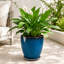 Pot à fleurs intérieur / extérieur en résine synthétique moderne avec soucoupe et écran de drainage-1431438773-1431438775-1522317508