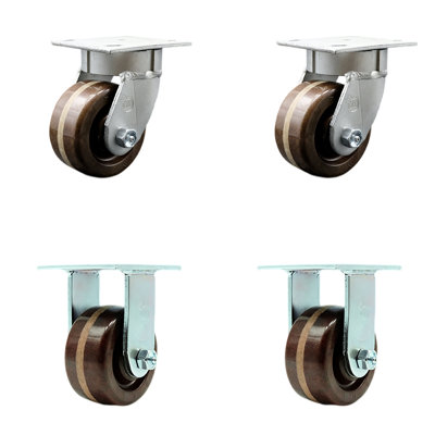 Ensemble de roulettes pivotantes 4 pièces Kingpinless