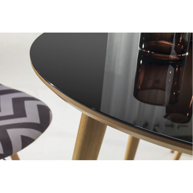 Dannebrog Round Glass Top Dining Table