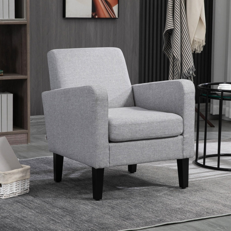 Upholstered Side Chair, Grey