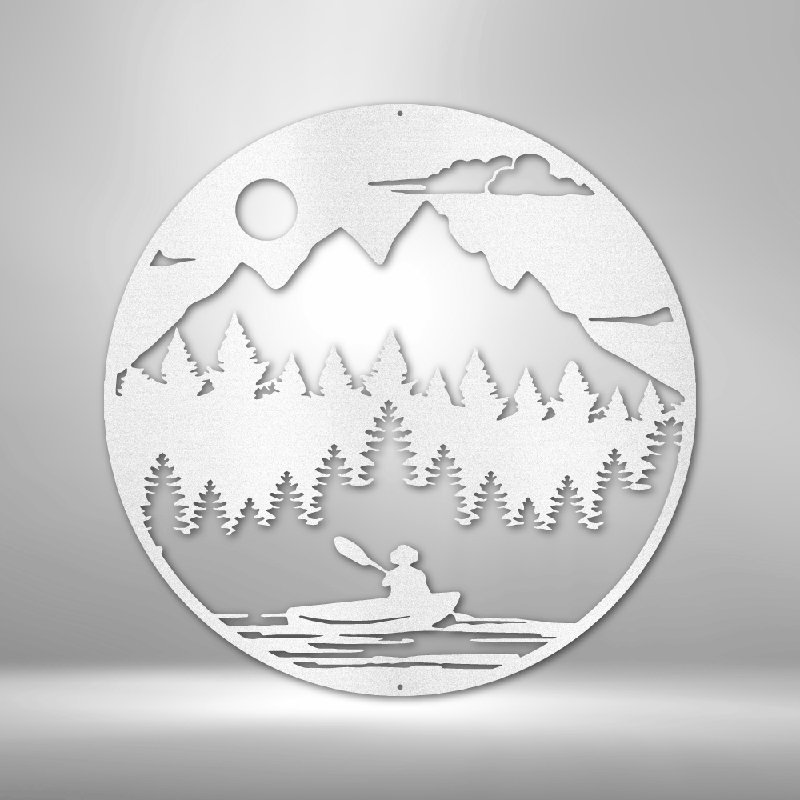 Canoe the Wild, Blanc, H 23 po x l 23,5 po x P 0,5 po