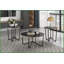 Ensemble de tables basses modernes 3 pièces pour le salon, plateau en verre trempé noir avec détails dorés, facile à nettoyer et amp; Vaste espace