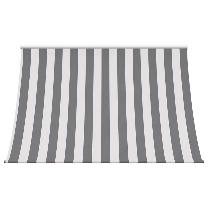 VidaXL Retractable, White/Anthracite Striped, 250cm W x 150cm D