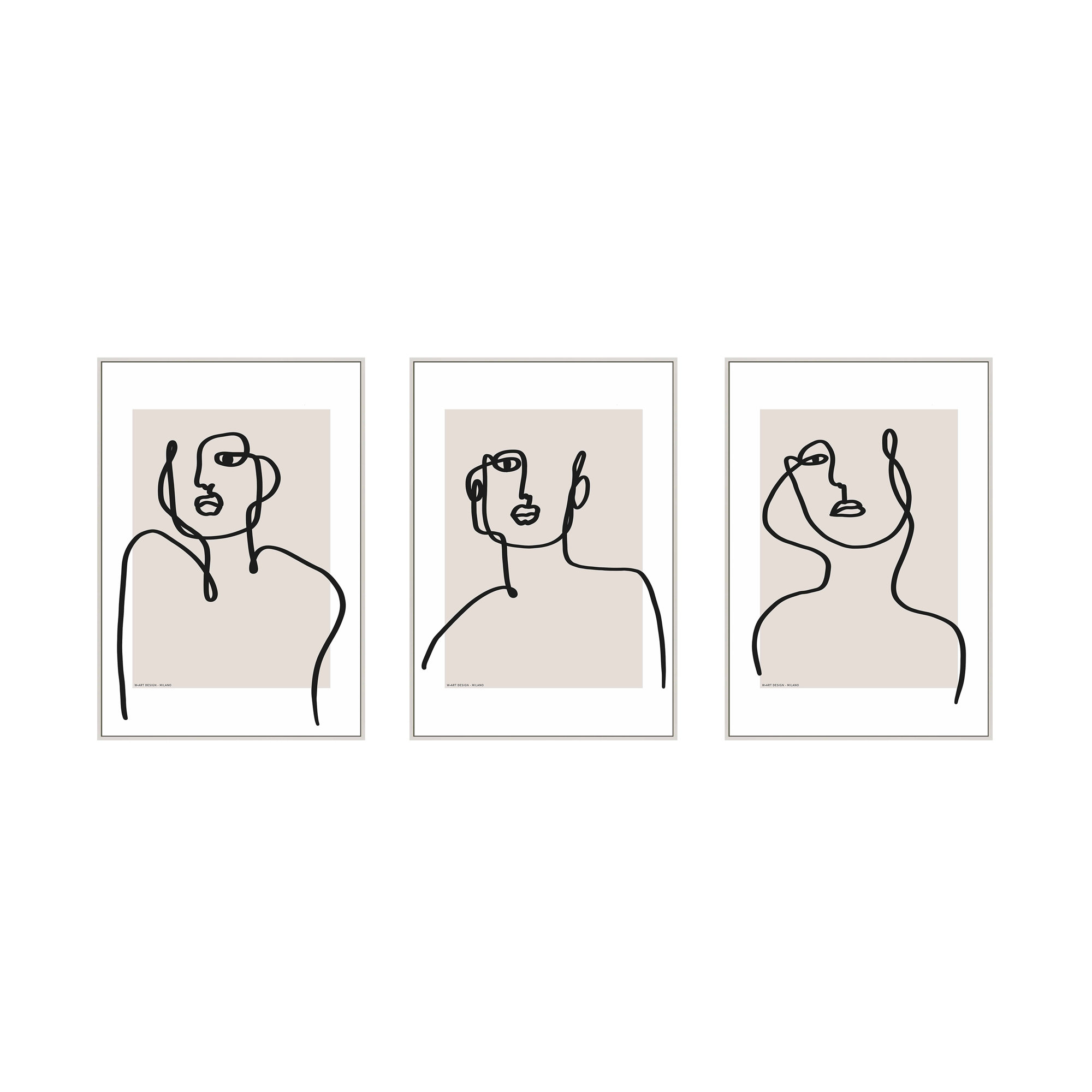 Figure And Form by Romina Gadler, White Framed Canvas, 30" H x 21" W x 1.25" D