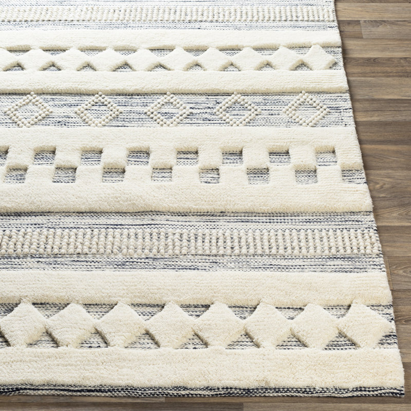 Aparna Wool Striped Indoor Rug, Rectangle 2' x 3'