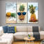 Ensemble de 3 pièces d'ananas sur toile-1237347522
