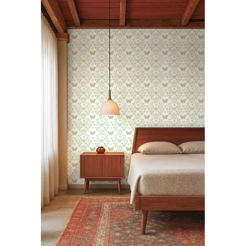 Butterfly Garden - Wallpaper, Morning Glow, Peel & Stick