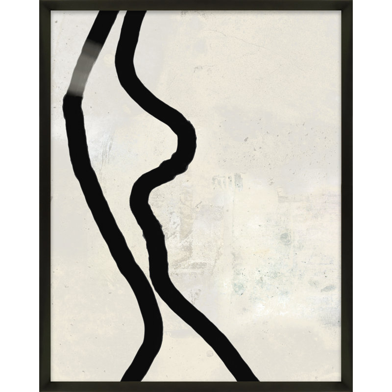 Black Rope 2 Painting by Jacques Pilon, Black, 25" H x 20" W x 1.25" D
