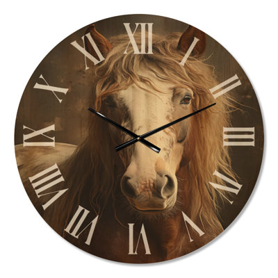 Horloge murale cheval
