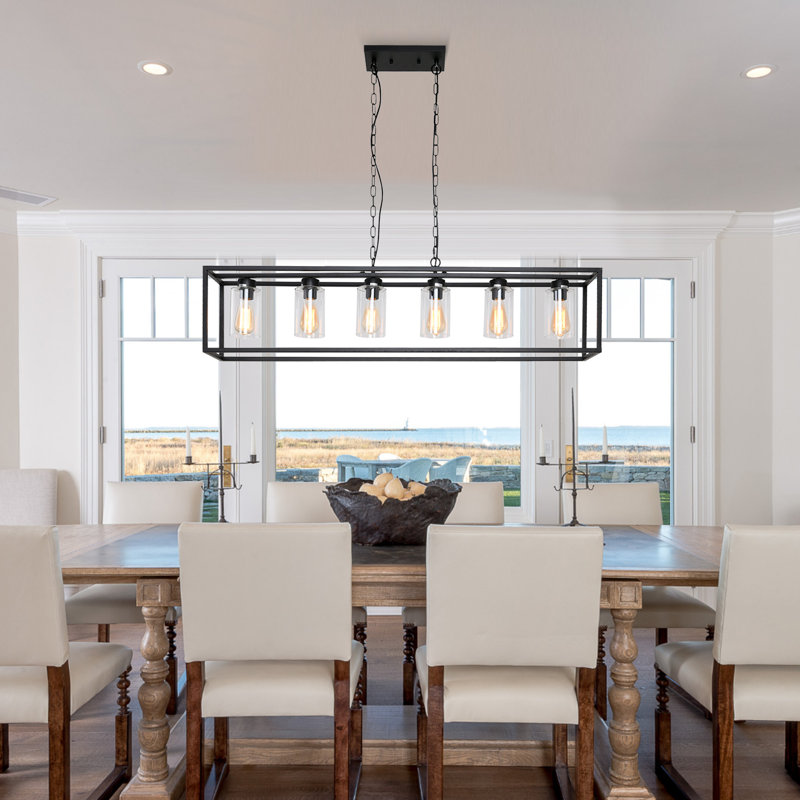 Herrin 6 - Light Stainless Steel Square/rectangle Chandelier