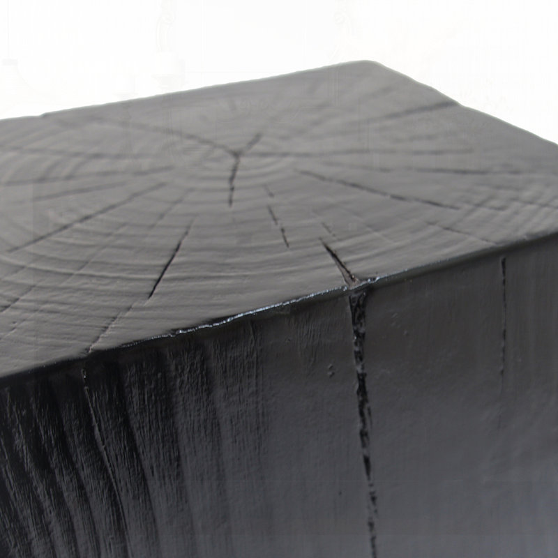 Ensemble de tables d'appoint style rétro naturel, Noir