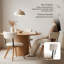 Ensemble de 2 chaises de salle à manger rembourrées avec dossier ergonomique incurvé, base en bois massif robuste et sièges rembourrés confortables