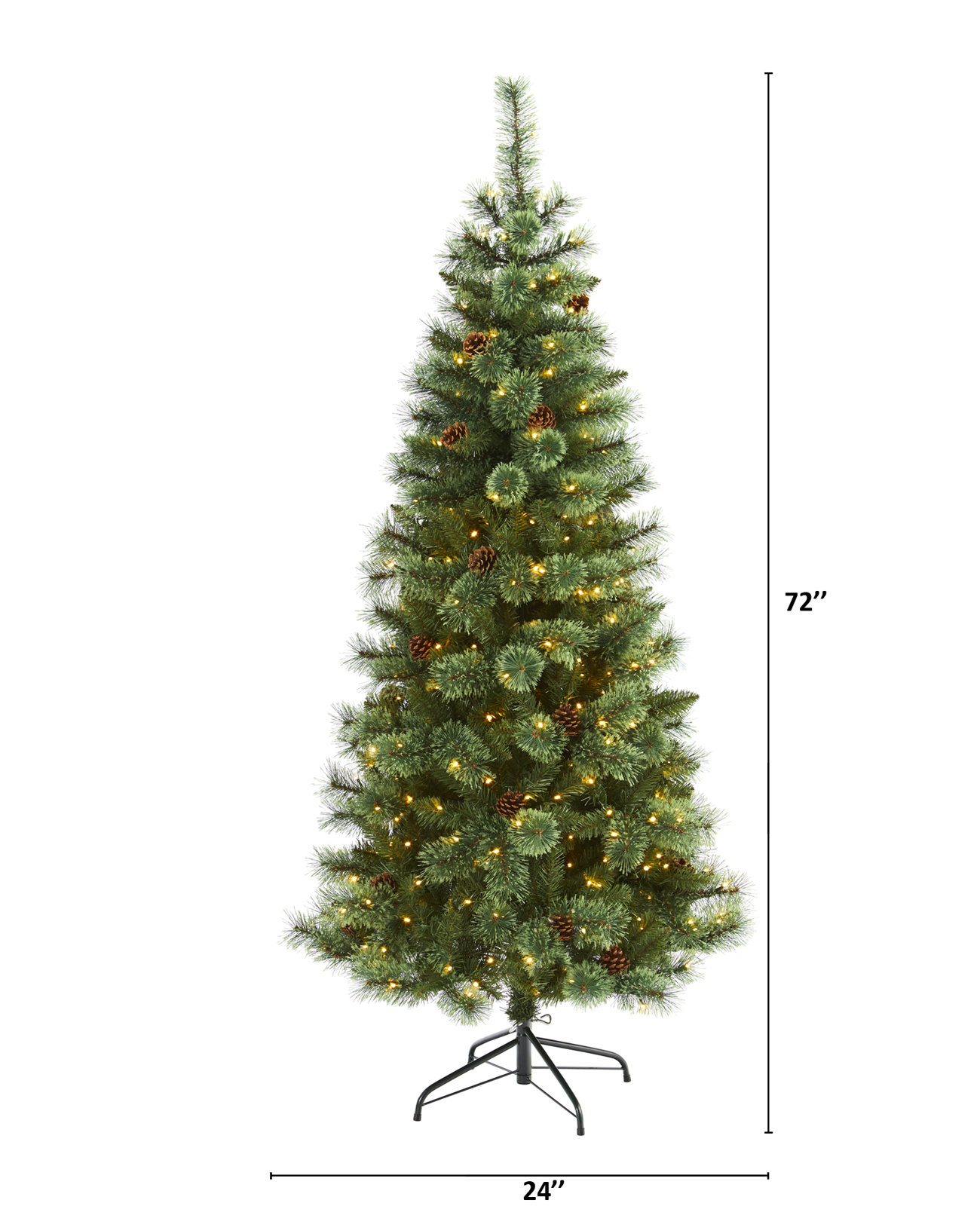 Lighted Artificial Christmas Tree, 6' H