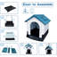 Niche pour chien d'extérieur avec bouches d'aération et plancher surélevé pour chiot-2013745841-2013745842