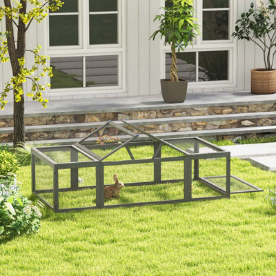 Grand refuge pour lapin en bois PawHut