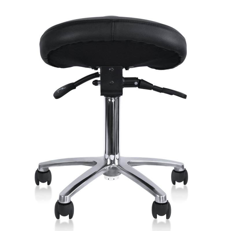 Saddle Chair Ergonomic Tilt Adjustable Saddle Stool Office Task Chair, Black
