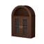 Armoire murale arquée moderne avec tablettes réglables et éclairage à DEL pour le rangement des médicaments dans la salle de bain-122820571