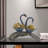 14.2" Gold Modern Simulation Couple Swan Sculpture Art Ornament Home Table Statue Decor-1727738084