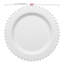 Assiettes plates rondes jetables en plastique noir avec cordon de perles dorées (25 cm) - 120 assiettes-1503917100