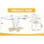 Ensemble de table de salle à manger en verre trempé transparent Subtle Luxury - 71 po x 35,4 po avec 8 chaises de style crème avec dossier à lignes verticales, parfait pour créer une atmosphère chaleureuse et invitante