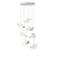 Slope Paper Mache 7-Light Chandelier, Matte White-2090495097