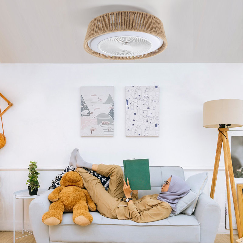 Ventilateur de plafond tressé 21 po Bohemian