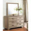Commode 6 tiroirs 1 finition naturelle avec quincaillerie noire