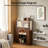 41.3" Tall Arched Accent Storage Cabinet with LED Lights & Glass Sliding Door 