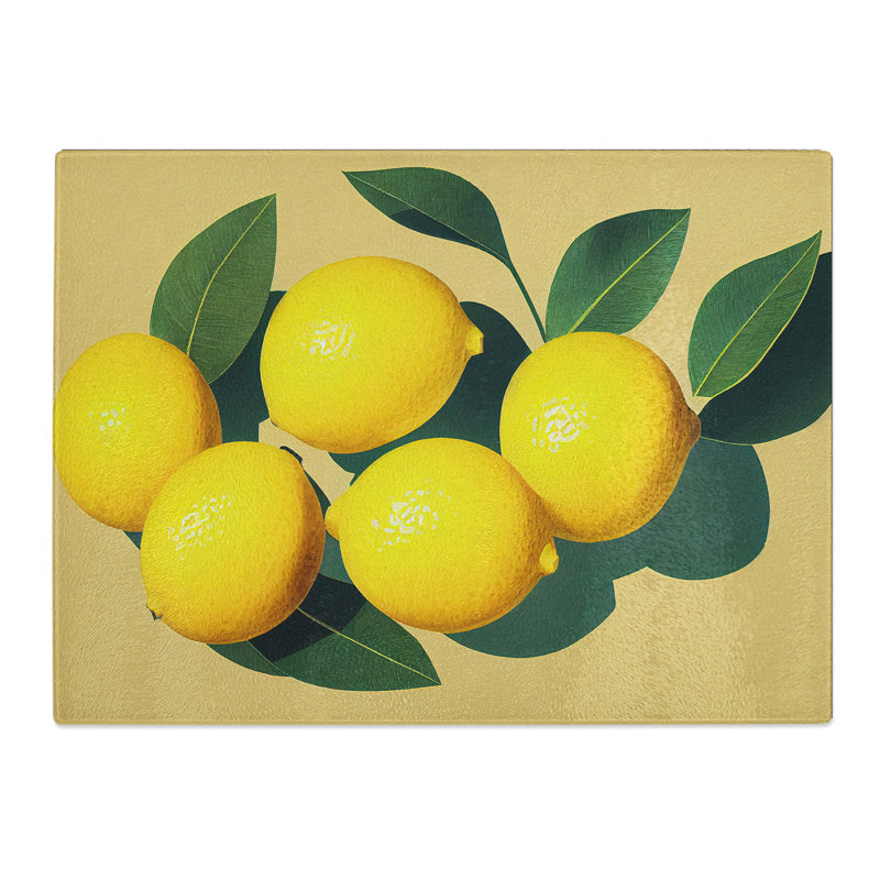 Citrus Fruit Lemons Vol.1  Glass Chopping Board