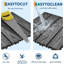 Carreaux de terrasse 12 x 12 po, composite imperméable, balcon extérieur, gris, 27 pièces