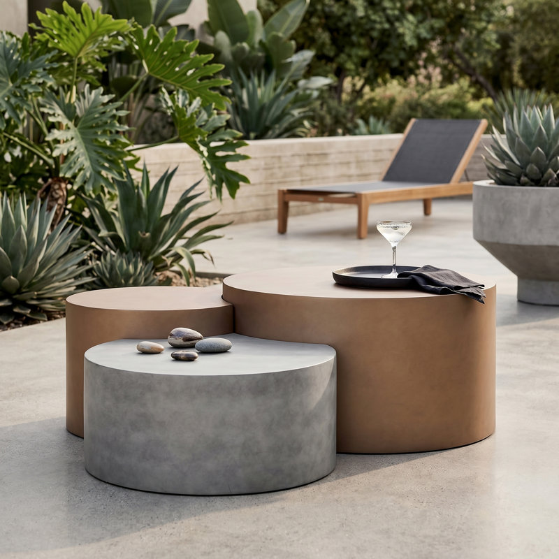  Sovana Modern Indoor/Outdoor Nesting Coffee Table