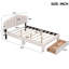 Grand lit tapissier avec rangement pratique et tête de lit à tiroirs contrôlée par mobile-1344308652