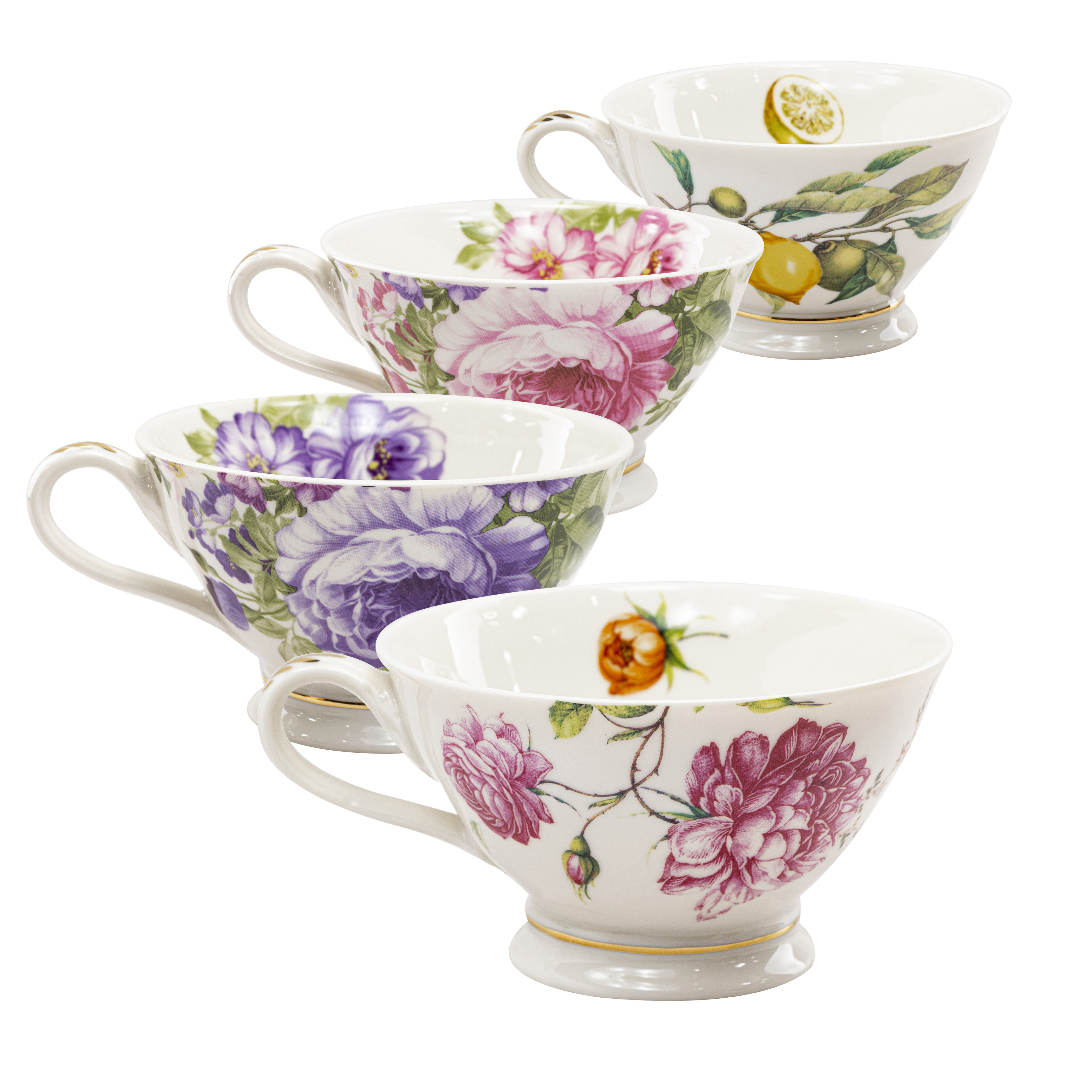 Coastline Imports 4 Piece Teacup Set & Reviews Wayfair