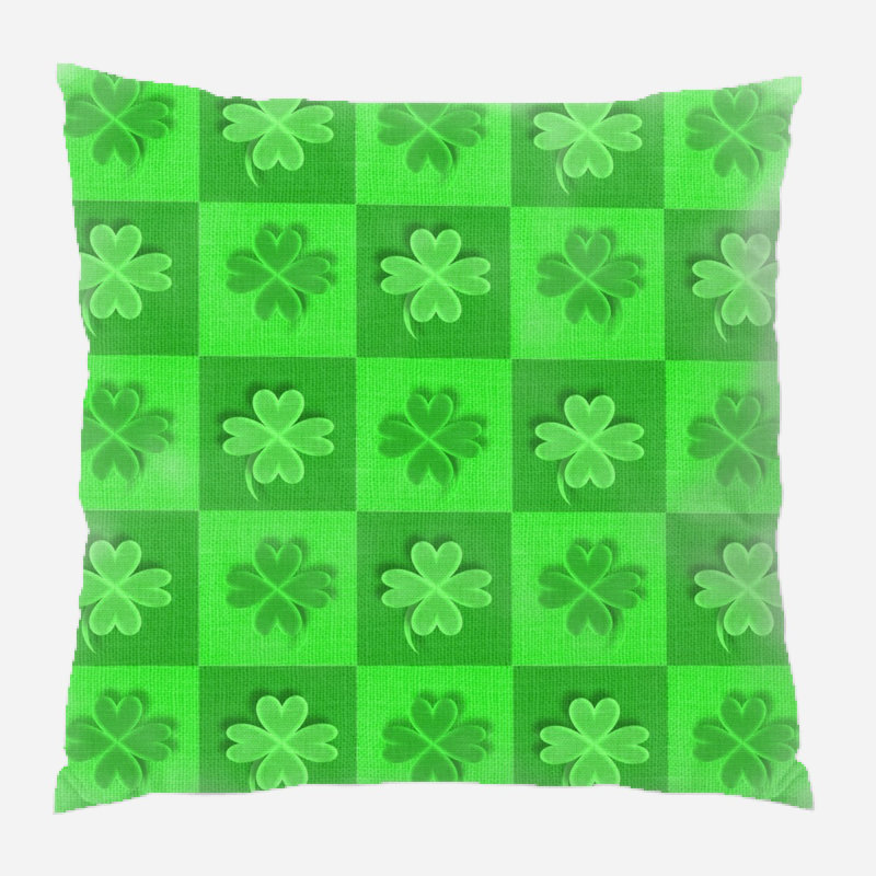 Fabric Geometric Microsuede Reversible Throw Pillow
