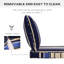 Coussins de chaise d'extérieur avec dossier pour patio de jardin, bleu